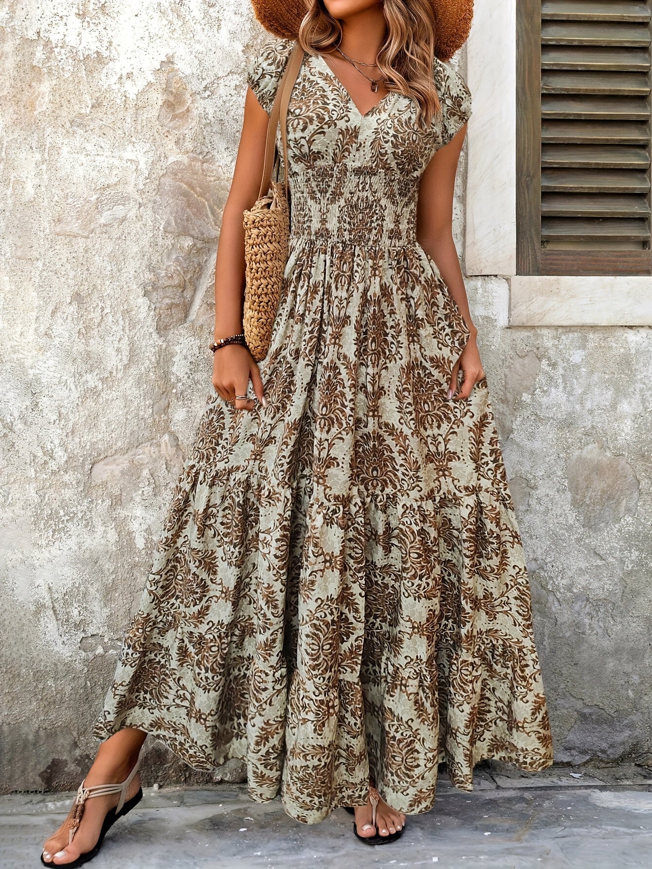 Green Floral Dress