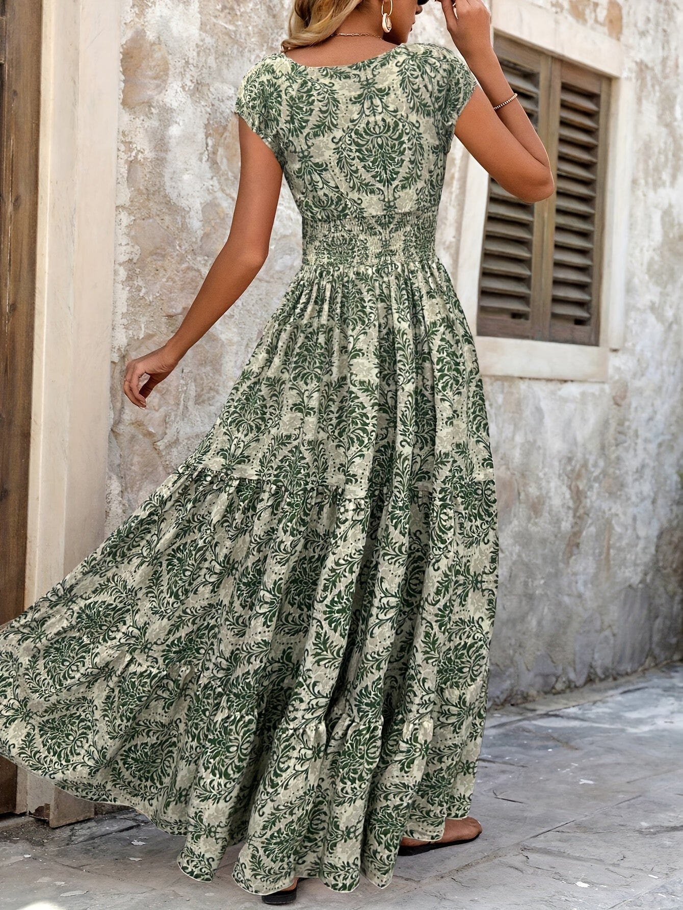 Green Floral Dress