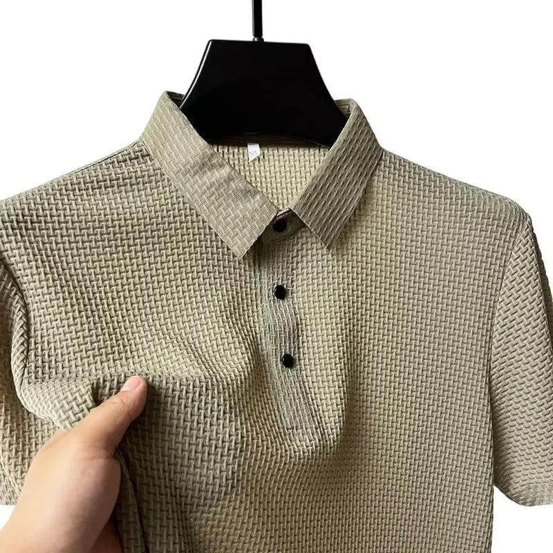 Hollow Short-sleeved Polo Tee Shirt