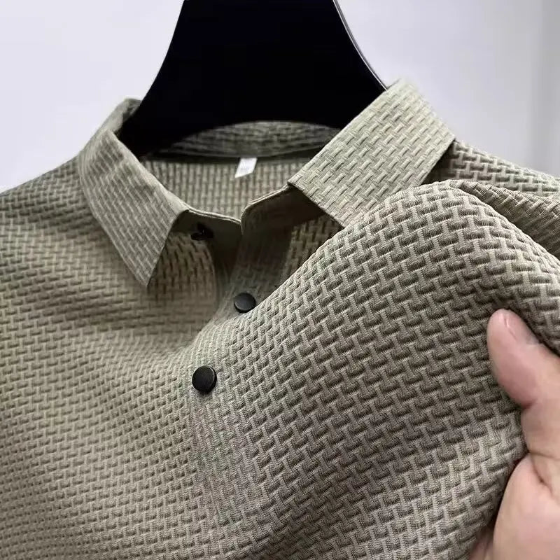Hollow Short-sleeved Polo Tee Shirt