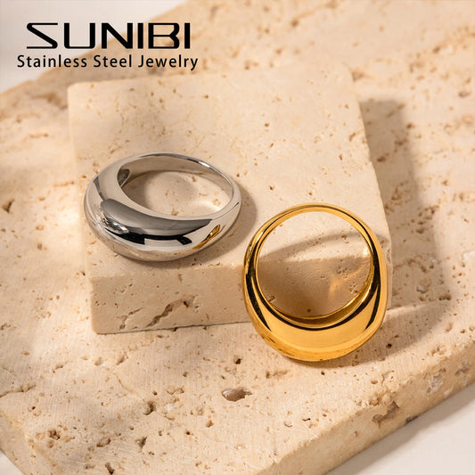 Simple Stainless Steel Rings
