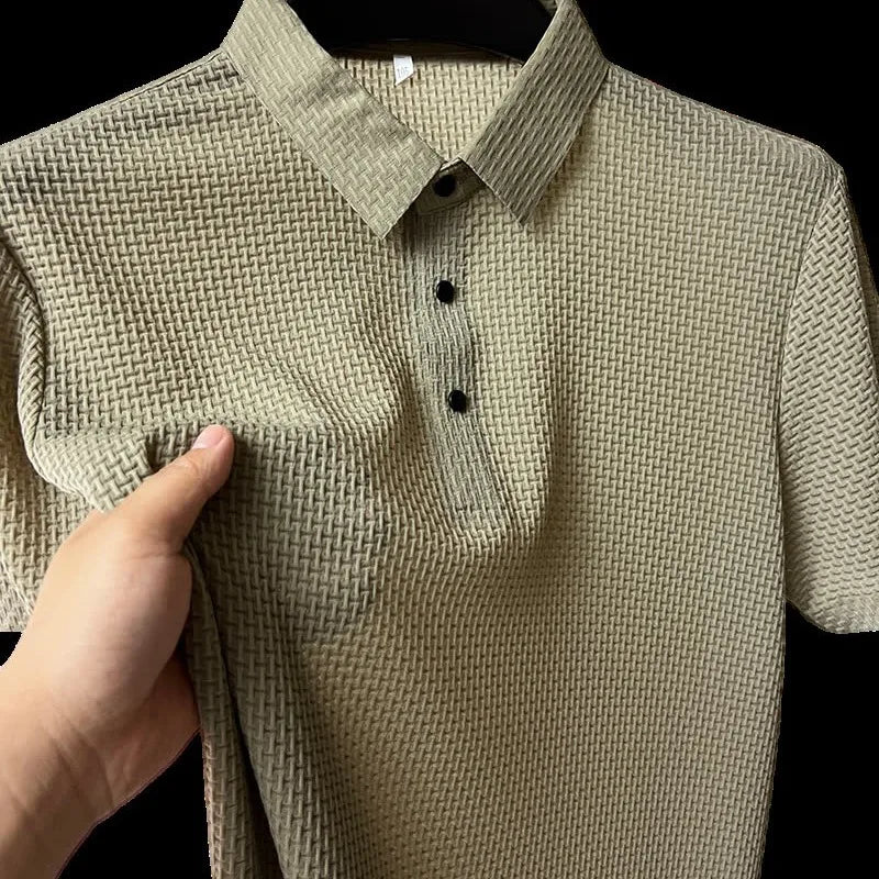 Hollow Short-sleeved Polo Tee Shirt