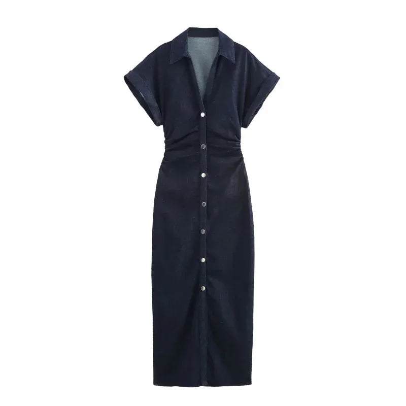Denim MIDI dress