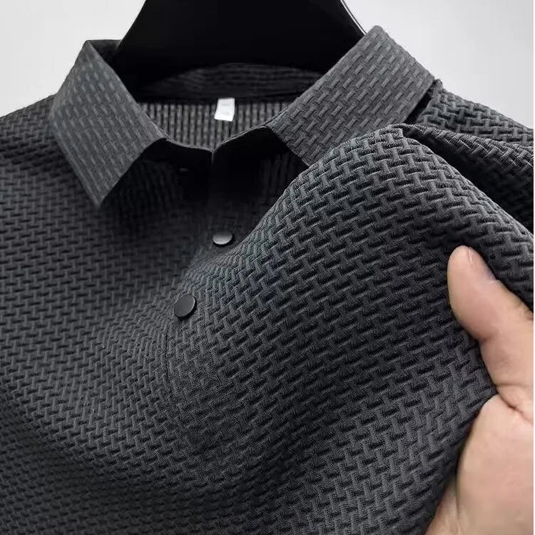 Hollow Short-sleeved Polo Tee Shirt