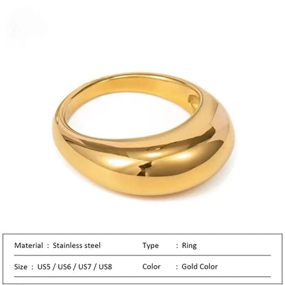 Simple Stainless Steel Rings