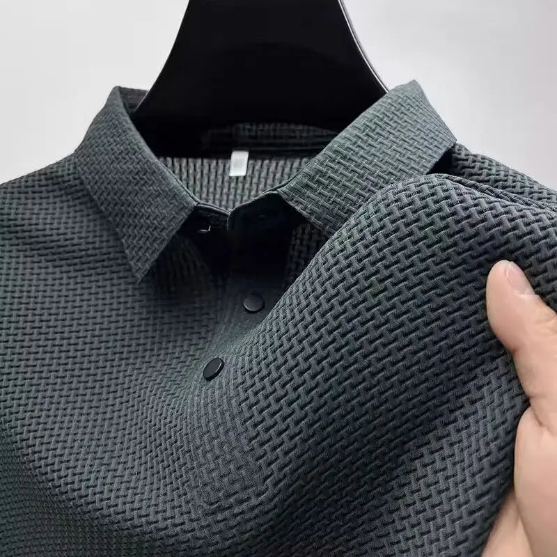 Hollow Short-sleeved Polo Tee Shirt
