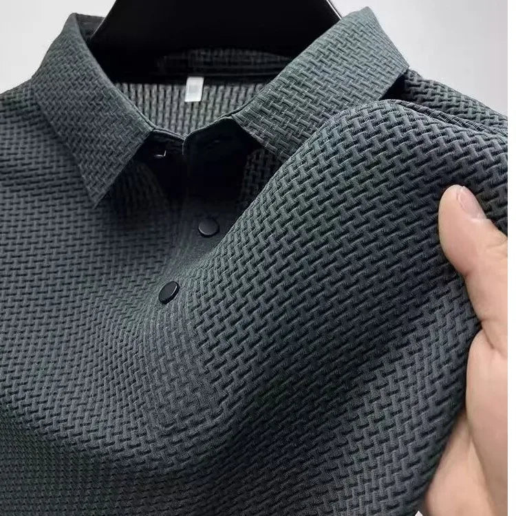 Hollow Short-sleeved Polo Tee Shirt