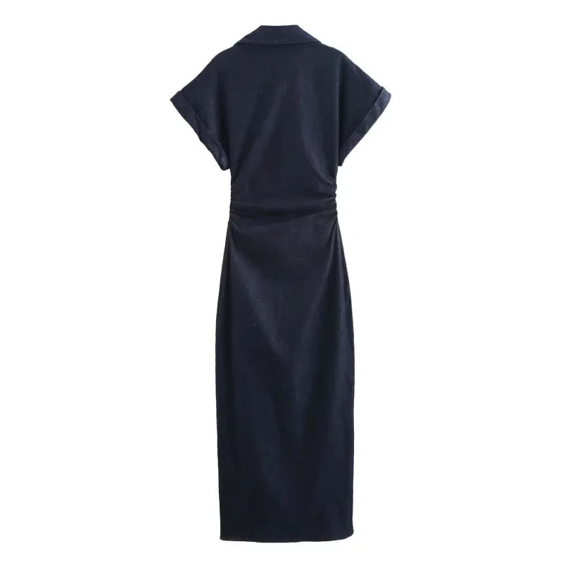 Denim MIDI dress