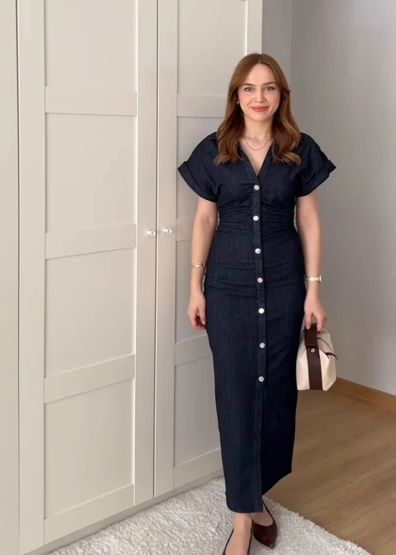 Denim MIDI dress