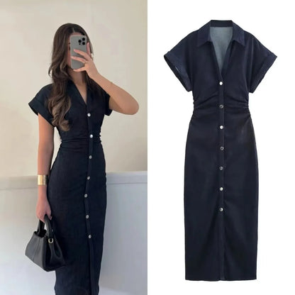 Denim MIDI dress