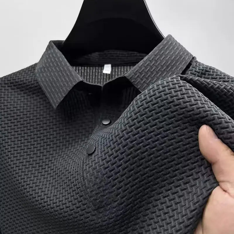 Hollow Short-sleeved Polo Tee Shirt