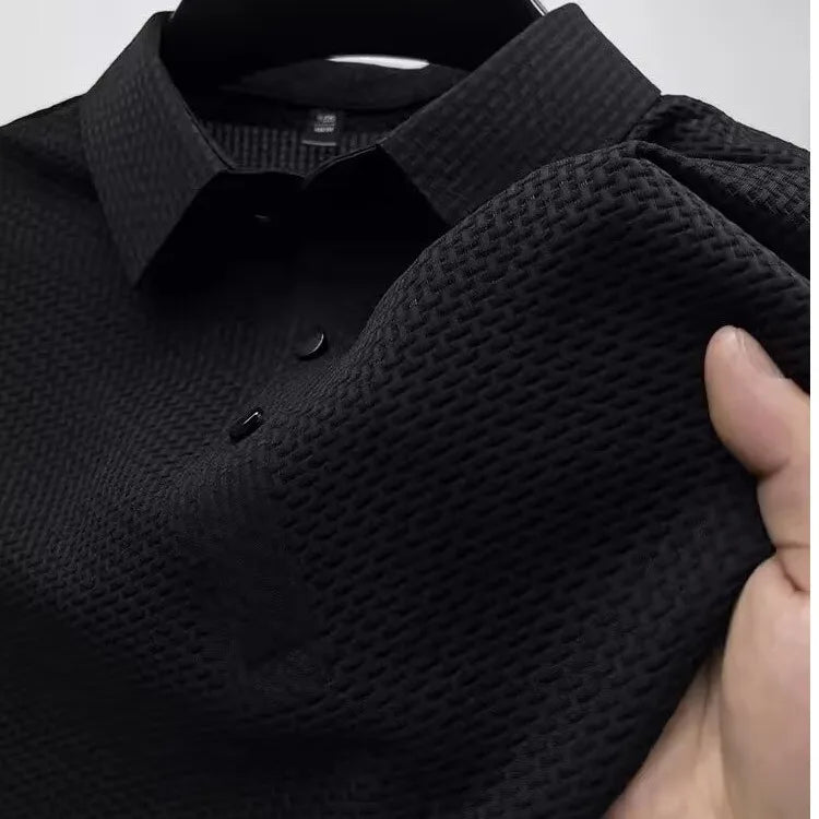 Hollow Short-sleeved Polo Tee Shirt