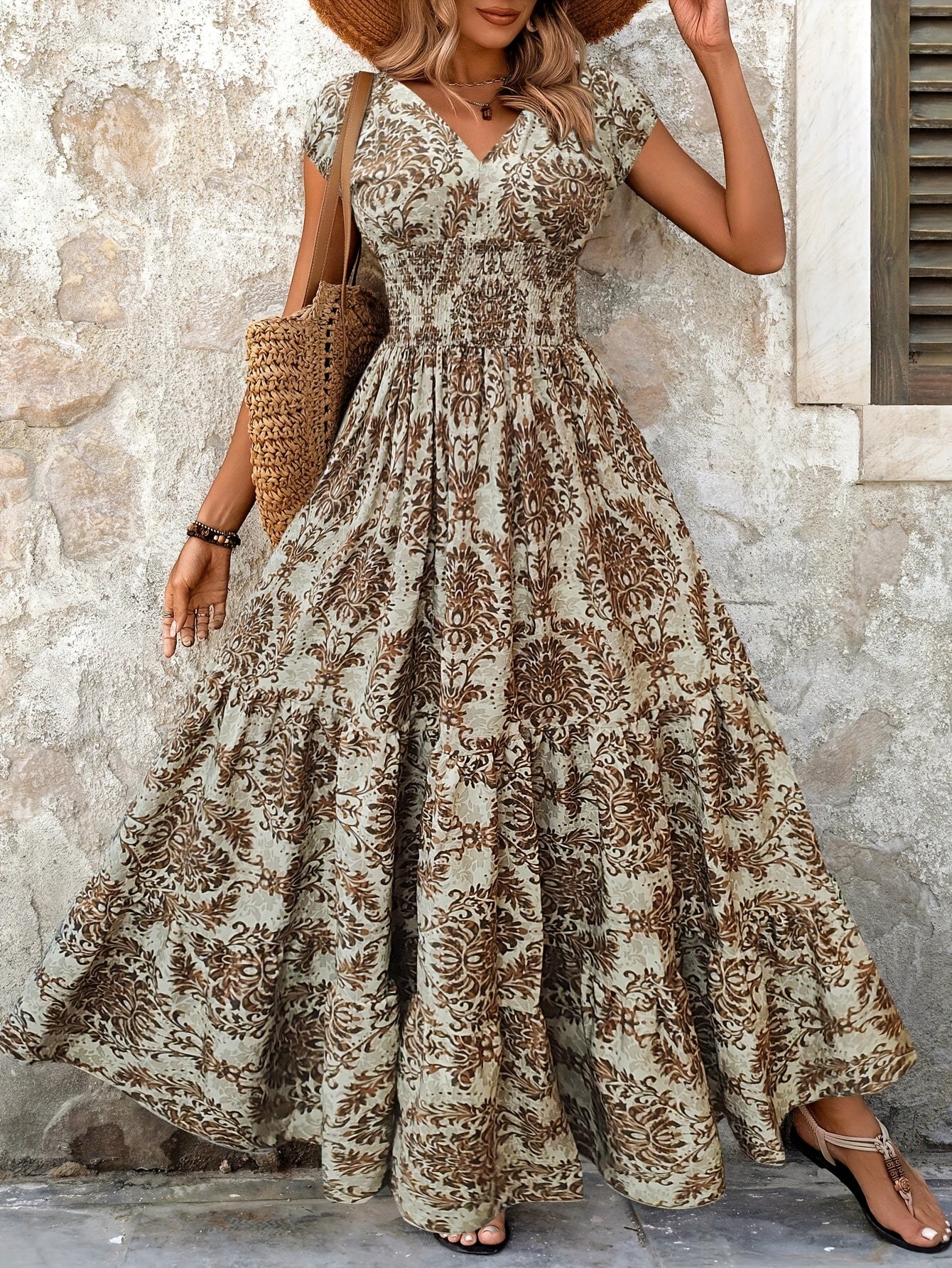 Green Floral Dress