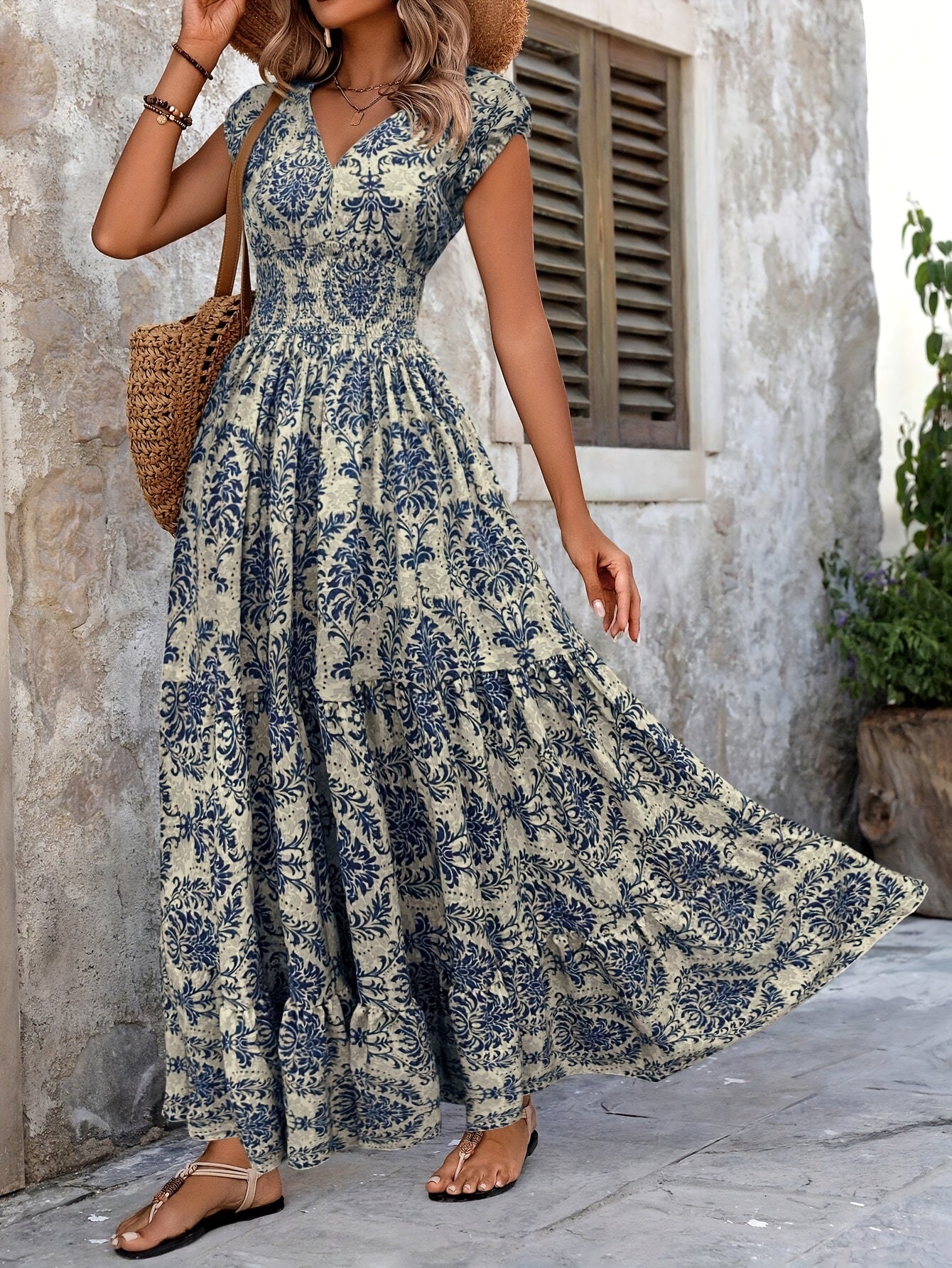 Green Floral Dress