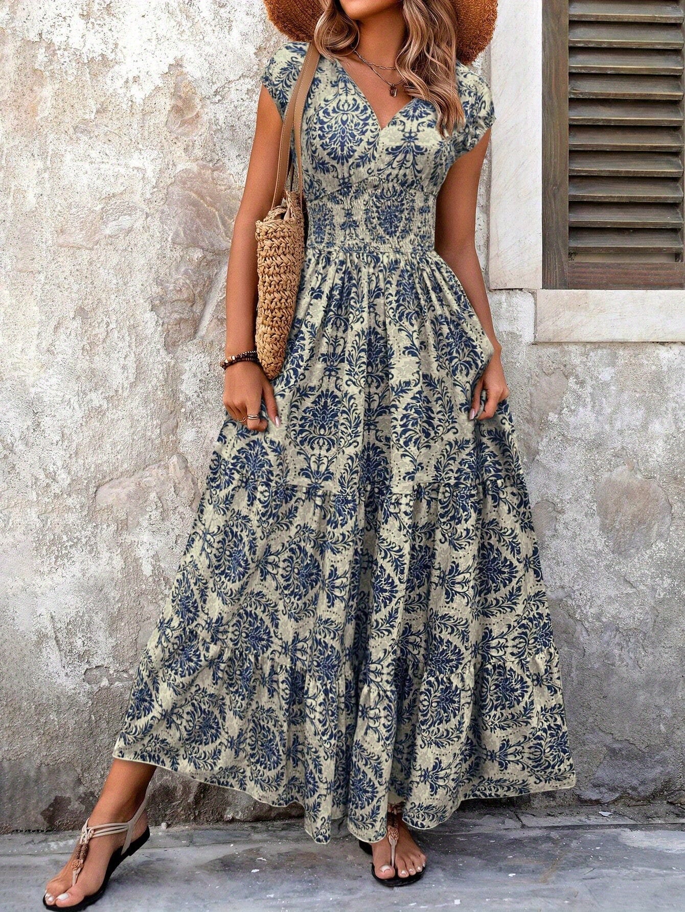 Green Floral Dress